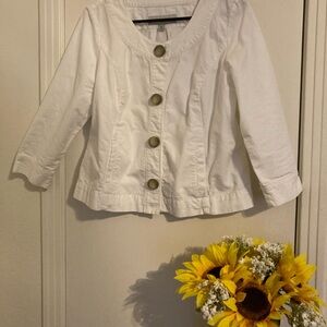 White crop jacket